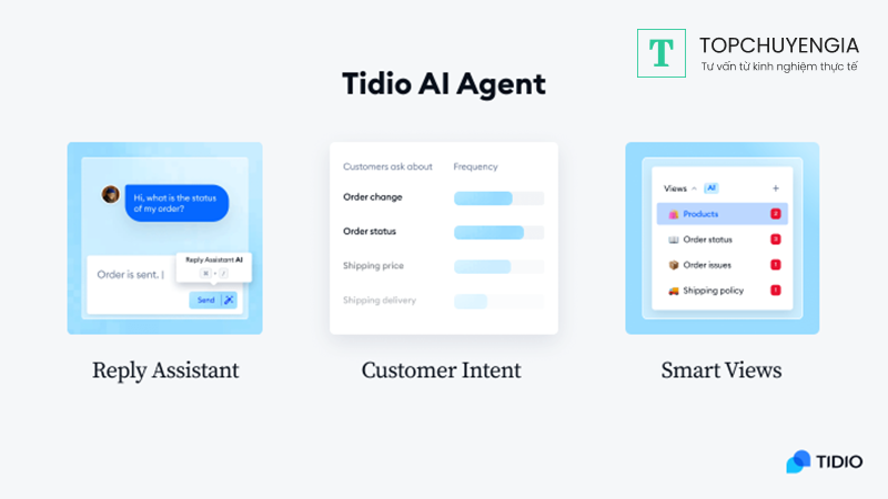 Tính năng của Tidio chatbot
