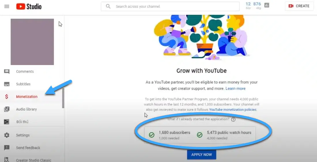 đăng ký Google AdSense cho YouTube