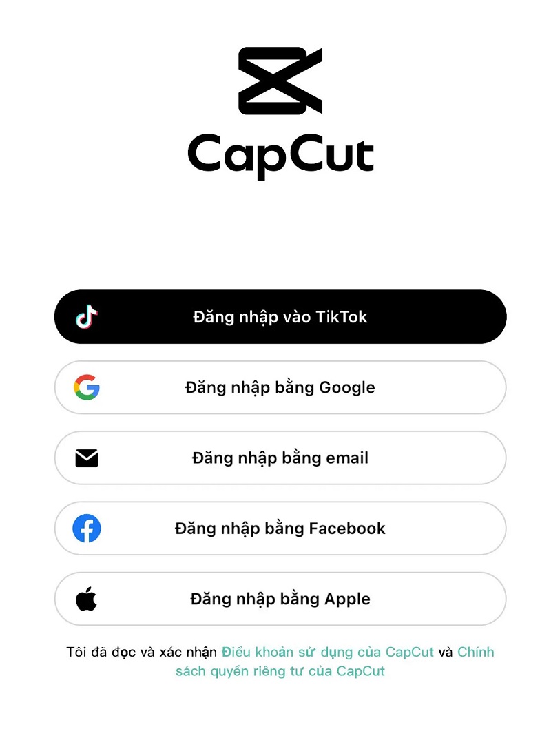  Đăng ký tài khoản CapCut