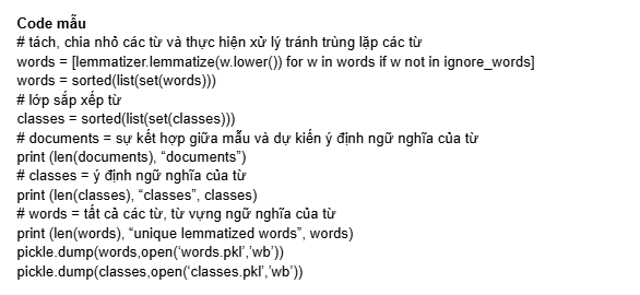 Dữ liệu tiền xử lý